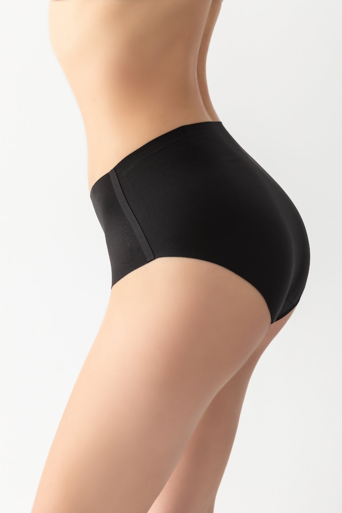 Stylish 3-Pack Seamless Laser Cut High Waisted Briefs - 21263