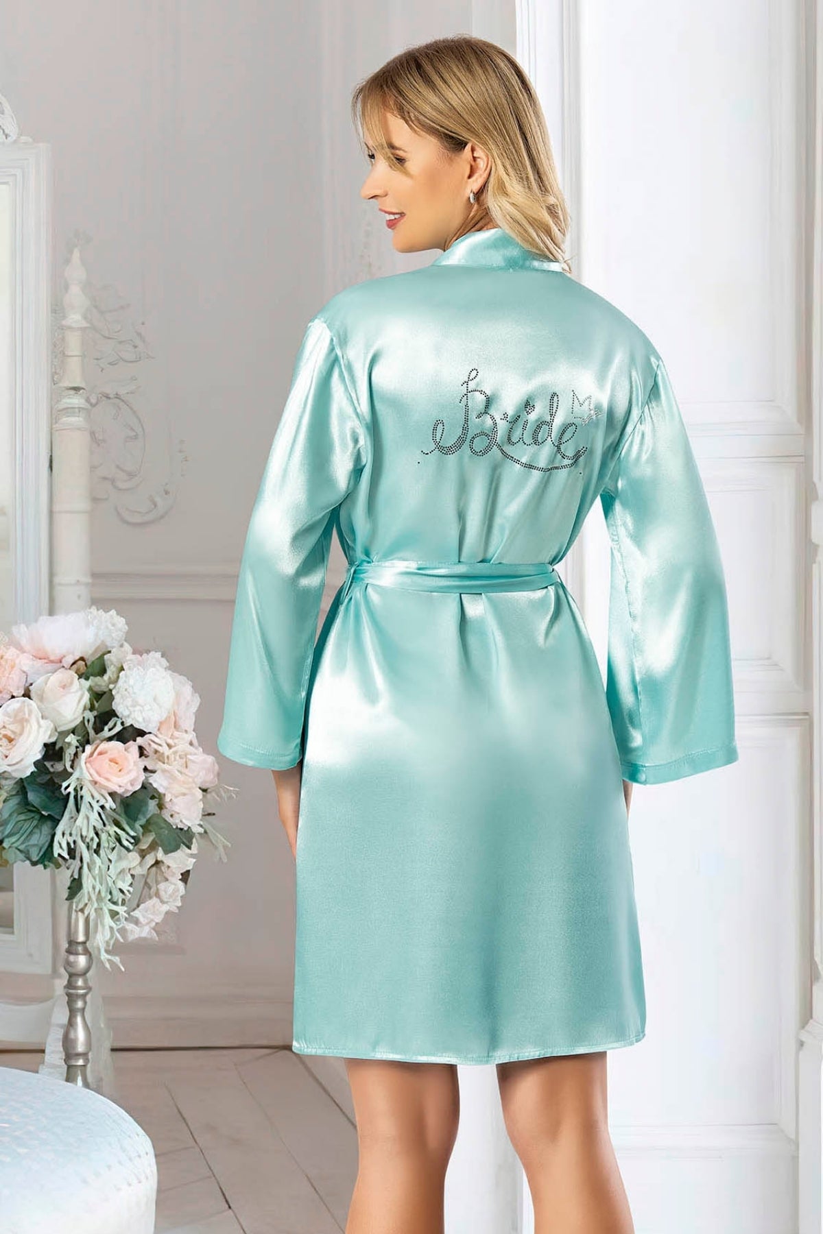 Elegant Satin Bridal Dressing Gown - 5908